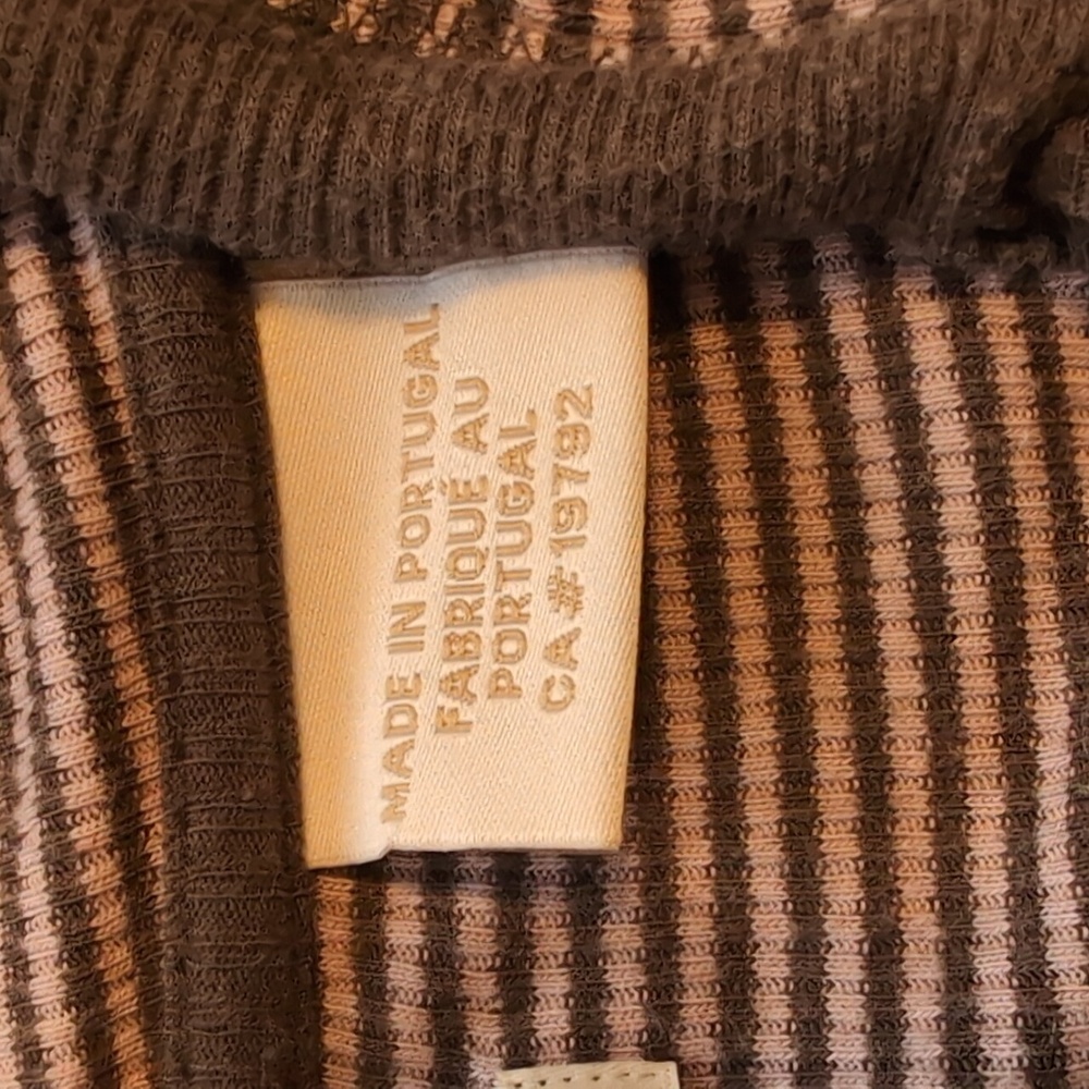 Timberland Purple & Dark Brown Striped Hooded Cardigan Size Medium - Picture 3 of 6